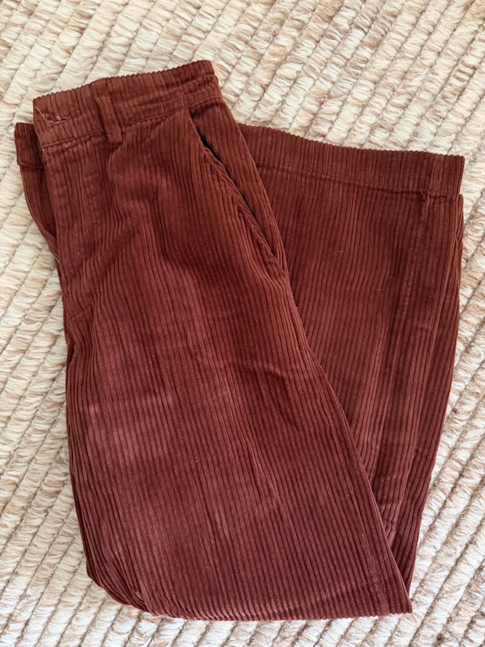 LACAUSA Corduroy Wide Leg Pants